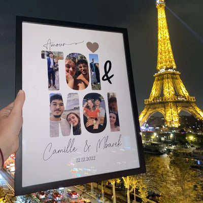 Personalisiertes Poster „Du & Ich“ mit Paarfotos