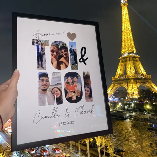 Personalisiertes Poster „Du & Ich“ mit Paarfotos
