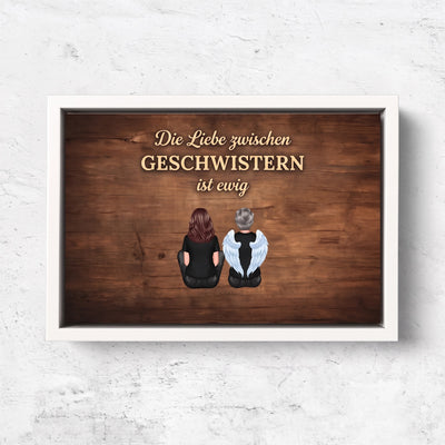 Personalisierte Leinwand „Die Liebe zwischen Geschwistern ist ewig“
