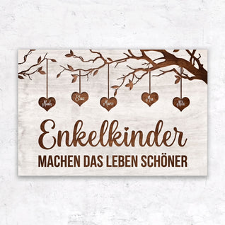 Familienwurzeln™ – Personalisierte Leinwand mit Familienstammbaum