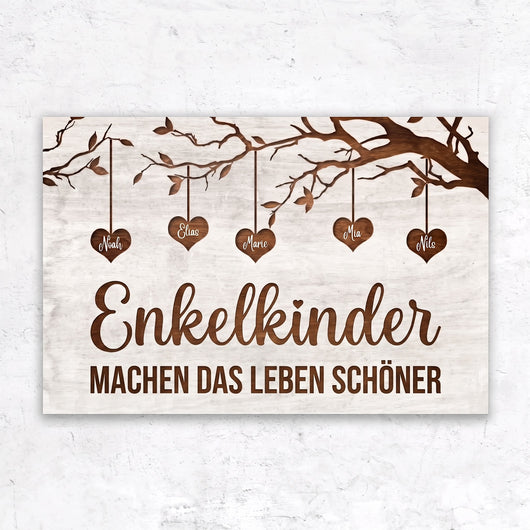 Familienwurzeln™ – Personalisierte Leinwand mit Familienstammbaum
