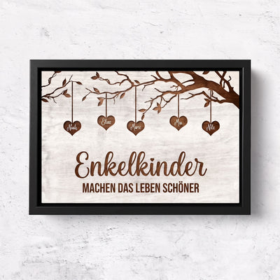 Familienwurzeln™ – Personalisierte Leinwand mit Familienstammbaum