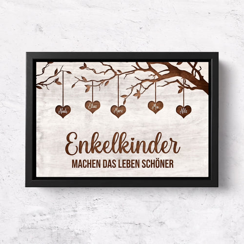 Familienwurzeln™ – Personalisierte Leinwand mit Familienstammbaum