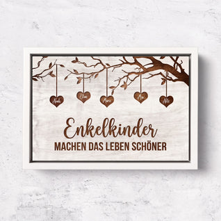 Familienwurzeln™ – Personalisierte Leinwand mit Familienstammbaum