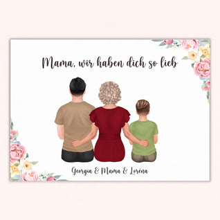 Unsere Mama™ – Personalisiertes Poster mit Kindern
