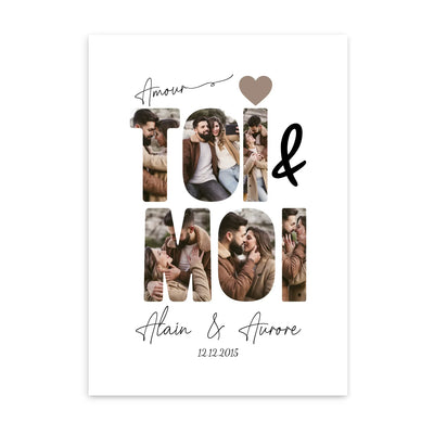 Personalisiertes Poster „Du & Ich“ mit Paarfotos