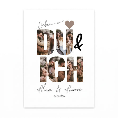 DuUndIch™ – Personalisiertes Poster „Du & Ich“