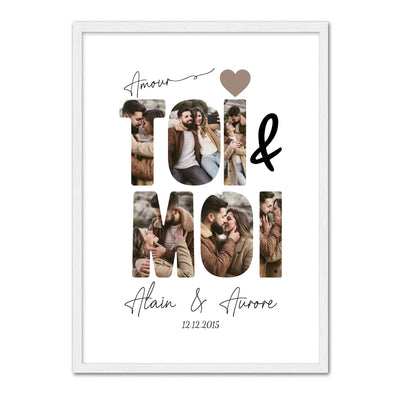 Personalisiertes Poster „Du & Ich“ mit Paarfotos