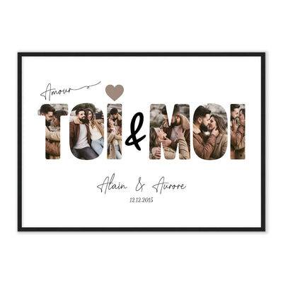Personalisiertes Poster „Du & Ich“ mit Paarfotos