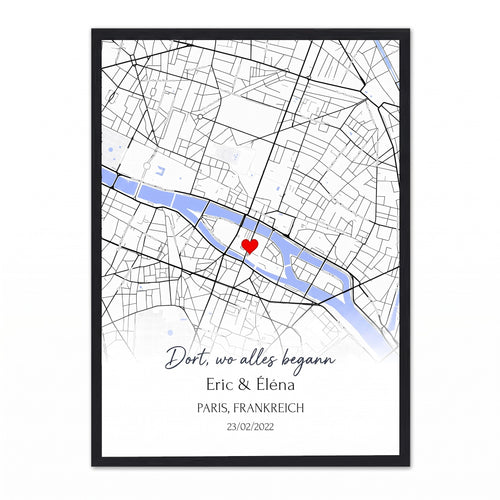 Unser erstes Kapitel™ – Personalisiertes Poster Ihrer ersten Begegnung