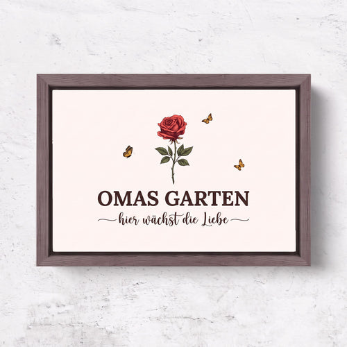 Omas Garten™ – Personalisierte Leinwand für Oma