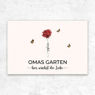 Omas Garten™ – Personalisierte Leinwand für Oma