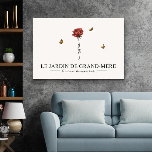 Omas Garten™ – Personalisierte Leinwand für Oma