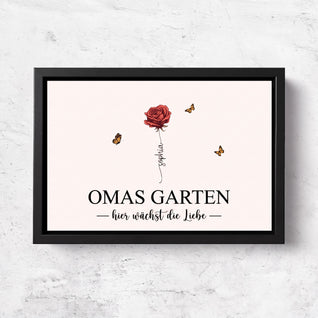 Omas Garten™ – Personalisierte Leinwand für Oma