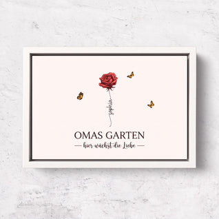 Omas Garten™ – Personalisierte Leinwand für Oma