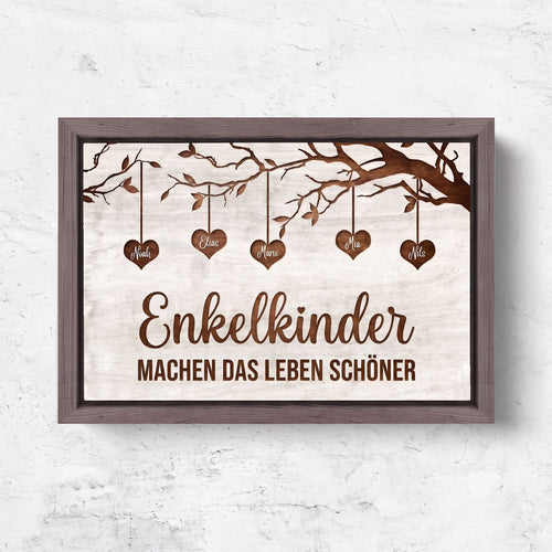 Familienwurzeln™ – Personalisierte Leinwand mit Familienstammbaum