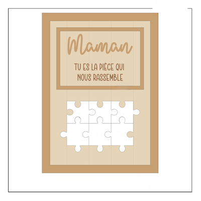 Für Mama™ – Personalisierter Familien-Puzzle-Rahmen
