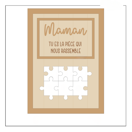 Für Mama™ – Personalisierter Familien-Puzzle-Rahmen