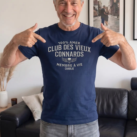 Mitglied auf Lebenszeit™ – Personalisiertes lustiges T-Shirt für Papa