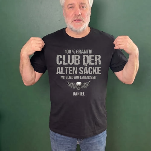 Mitglied auf Lebenszeit™ – Personalisiertes lustiges T-Shirt für Papa