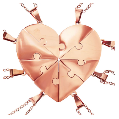 Personalisierte Puzzle-Halskette mit gravierten Namen