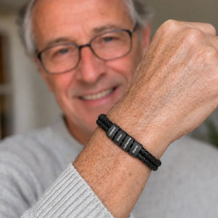 Vermächtnis™ – Personalisiertes Lederarmband für Opa