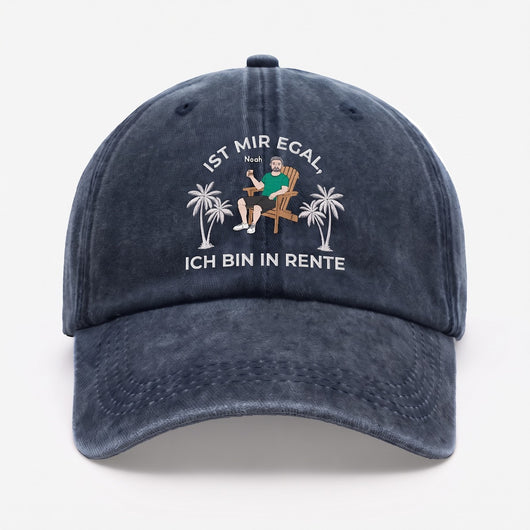 Personalisierte Kappe Rentnerpapa™ mit Papa-Figur und Vornamen