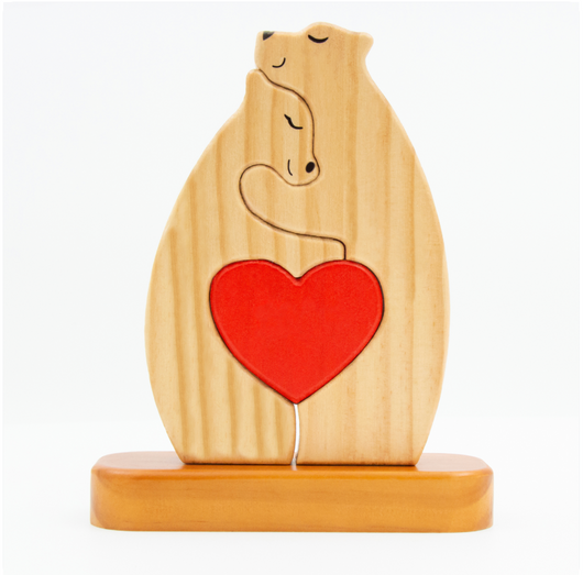 Bärenfamilie™ – Personalisiertes Holzpuzzle