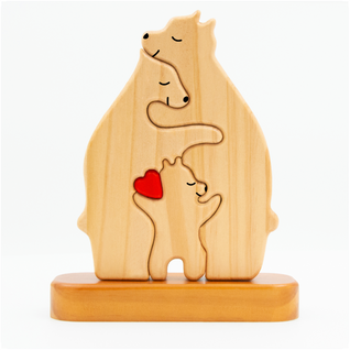Bärenfamilie™ – Personalisiertes Holzpuzzle
