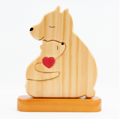 Bärenfamilie™ – Personalisiertes Holzpuzzle
