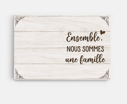Familienworte™ – Personalisierte Kreuzwort-Leinwand für die Familie