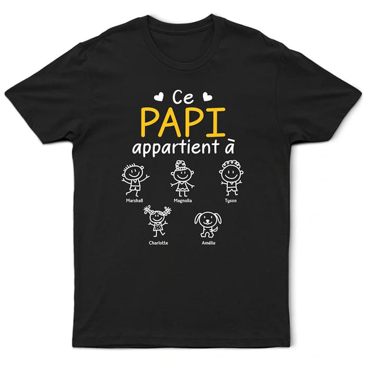 Unser Opa™ – Personalisiertes T-Shirt mit Namen der Enkelkinder