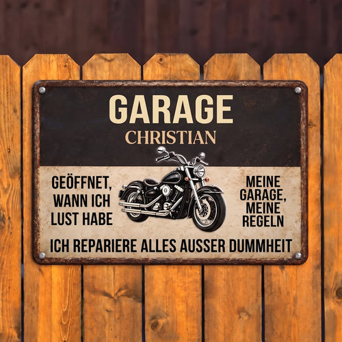 Meine Garage™ – Personalisiertes Garagenschild für Opa