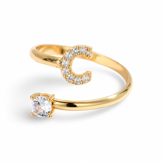 Versprechen™ – Verstellbarer Initialen-Ring