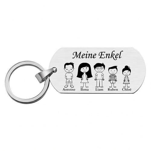 Meine Enkel™ – Personalisierter Familien-Schlüsselanhänger