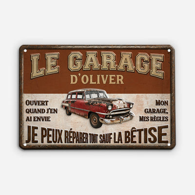 Personalisiertes Garagenschild Meine Garage™ mit Vornamen