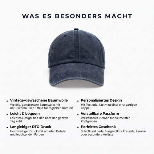 Rentnerpapa™ – Personalisierte Kappe für Papa im Ruhestand