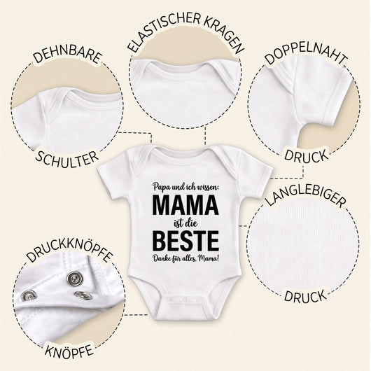 Personalisierter Babybody für Mama