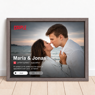 Personalisierte Paar-Leinwand im Stil eines Serien-Covers