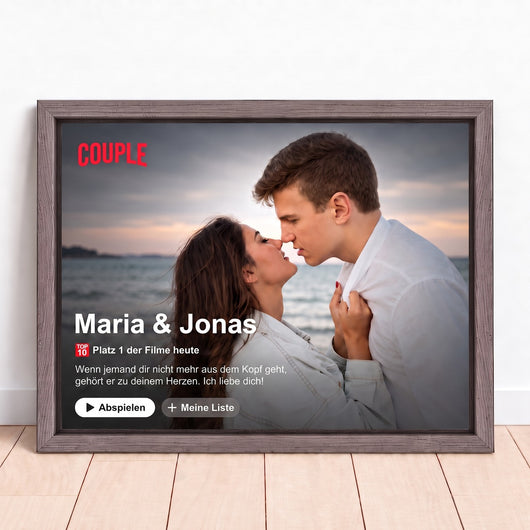 Personalisierte Paar-Leinwand im Stil eines Serien-Covers