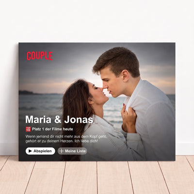 Personalisierte Paar-Leinwand im Stil eines Serien-Covers
