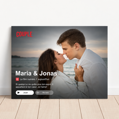 Personalisierte Paar-Leinwand im Stil eines Serien-Covers