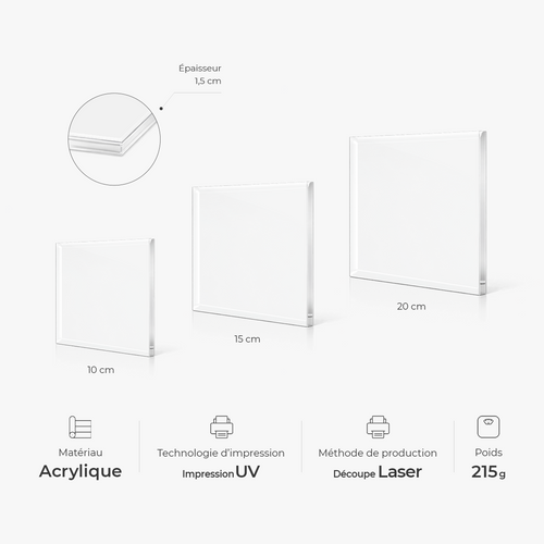 Hand in Hand™ – Personalisierter Acrylblock mit Vornamen