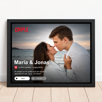 Personalisierte Paar-Leinwand im Stil eines Serien-Covers