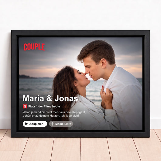 Personalisierte Paar-Leinwand im Stil eines Serien-Covers