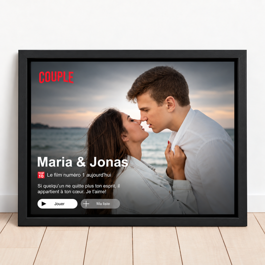 Personalisierte Paar-Leinwand im Stil eines Serien-Covers