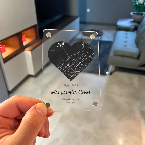Unsere Begegnung™ – Personalisiertes Magnetschild für Paare
