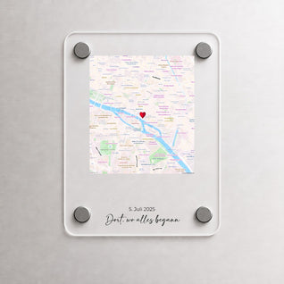 Unsere Begegnung™ – Personalisiertes Magnetschild für Paare