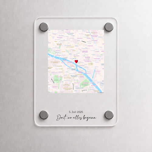 Unsere Begegnung™ – Personalisiertes Magnetschild für Paare