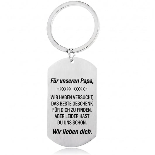 Personalisierter Schlüsselanhänger für Papa mit Kindernamen
